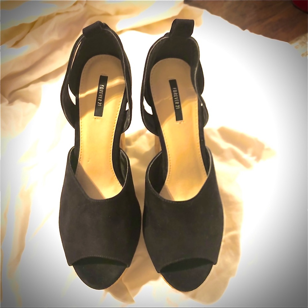 Cork platform and chunky heels - Picture 6 of 7